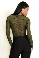 Polka Dot Long Sleeve Bodysuit