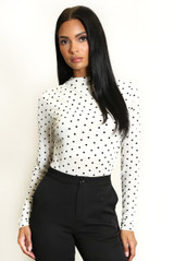 Polka Dot Long Sleeve Bodysuit