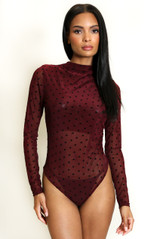 Polka Dot Long Sleeve Bodysuit