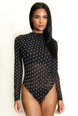 Polka Dot Long Sleeve Bodysuit