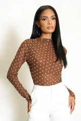 Polka Dot Long Sleeve Bodysuit