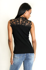Floral Applique Fine Knit Top