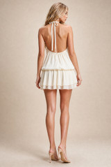 Chiffon Halterneck Mini Dress
