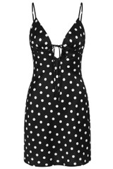 Polka Dot Cut Out Back Mini Dress