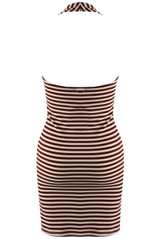 Halter Stripes Mini Dress