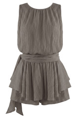 Crinkle Side Drapped Mini Dress