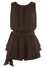 Crinkle Side Drapped Mini Dress