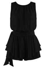 Crinkle Side Drapped Mini Dress