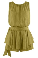 Crinkle Side Drapped Mini Dress