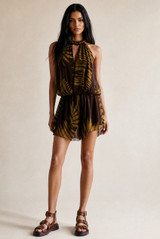 Tropical Chiffon Halterneck Playsuit