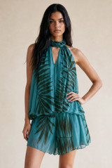 Tropical Chiffon Halterneck Playsuit
