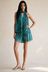 Tropical Chiffon Halterneck Playsuit
