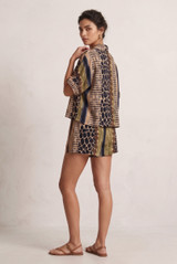 Reptile Oversize Blouse and Shorts Set