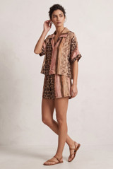 Reptile Oversize Blouse and Shorts Set