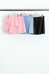 PU Pleated Mini Skirt