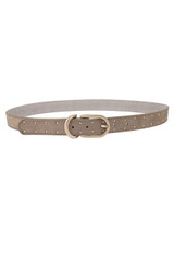 Studded Faux Suede Belt
