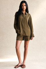Blouse And Tailored Shorts Set