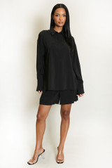 Blouse And Tailored Shorts Set