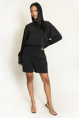 Blouse And Tailored Shorts Set