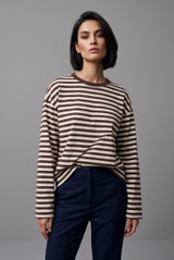 Stripes Long Sleeves Top