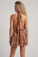Printed Halter Skort Dress