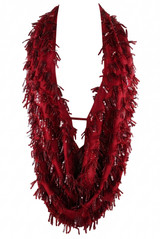 Plunge Front Sequin Cowl Neck Top