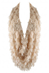 Plunge Front Sequin Cowl Neck Top