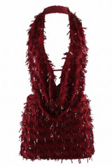Sequin Cowl Neck Top And Mini Skirt Set