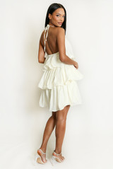 Tiered Halter Mini Dress