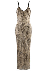 Leopard Bias Cut Maxi Dress