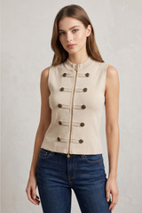 Drummer Boy Fine Knit Zip Up Top