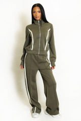 Full Zip Side Panelled Tracksuit 