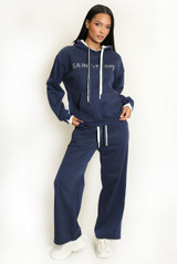 Beaded Slogan Saint Tropez Loungewear Set