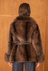 Belted Faux Fur Jacket 