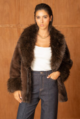 Belted Faux Fur Jacket 