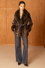 Belted Faux Fur Jacket 