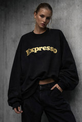 Expresso Embroidered Sweatshirt