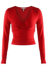 Long Sleeve Wrap Look Top