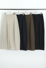 High Waist Pleated Wide Trouser
