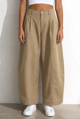 High Waist Pleated Wide Trouser