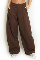 High Waist Pleated Wide Trouser