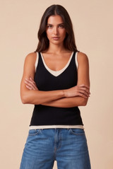 Contrast Soft Ribbed Tank Top