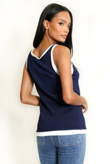 Contrast Soft Ribbed Tank Top