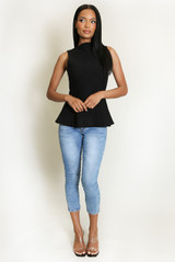 Fine Knit Peplum Top