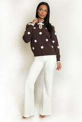 Polka Dot Pankou Closure Jumper