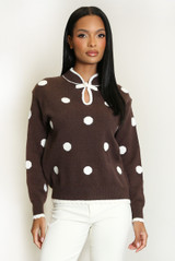 Polka Dot Pankou Closure Jumper