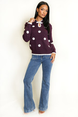 Polka Dot Pankou Closure Jumper