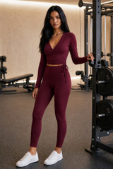 Active Long Sleeve Wrap Top