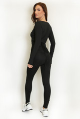 Active Long Sleeve Wrap Top