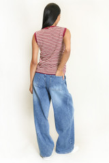  Wide Leg Jeans With Buckle Waist